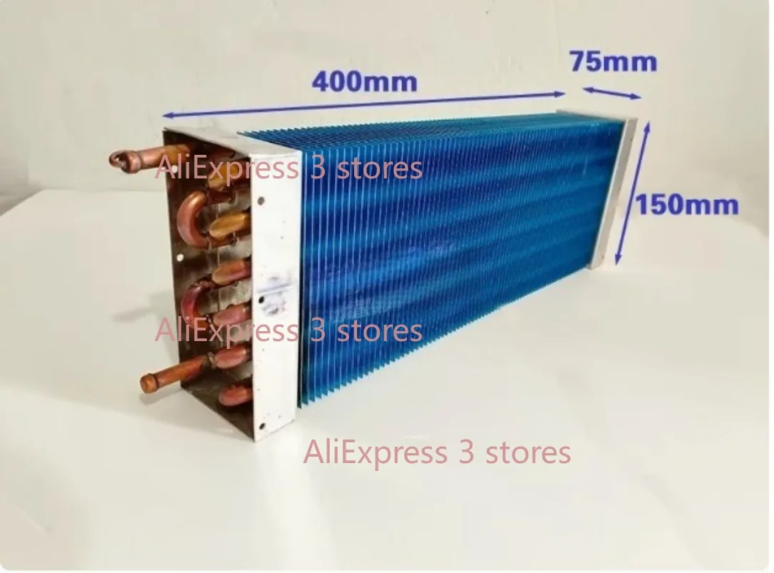 400*130*90mm Air-cooled evaporator condenser Refrigerator freezer copper tube aluminum fin air heat exchanger radiator view 2
