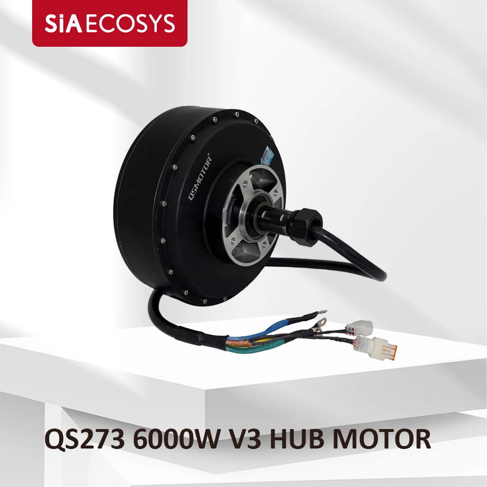 QSMOTOR 6000W Electric Car In-Wheel Hub Motor 273 V3 72V 96V Brushless DC Gearless for Automotive Applications