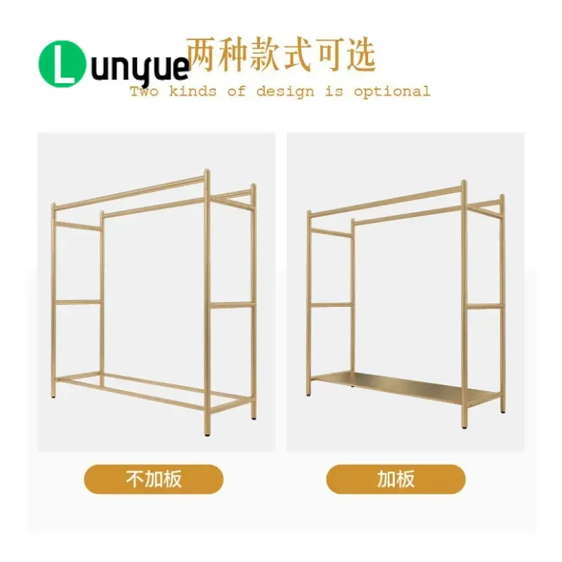 Double Layer Clothing Rack Floor Standing Double Bar Hanger Display Shelf Adjustable Height Garment Rack for Men Women Kids