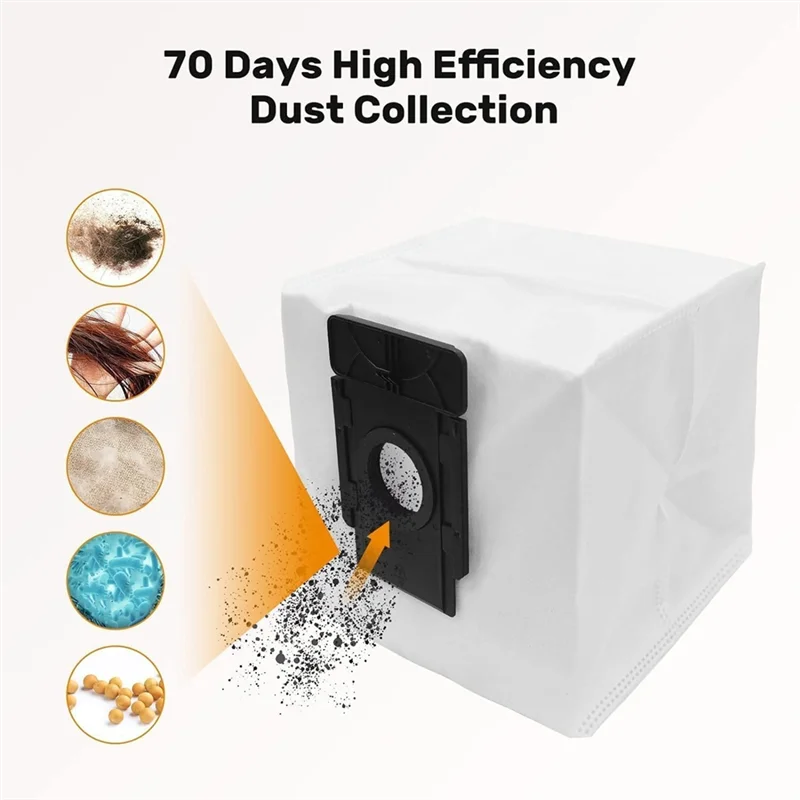 24 قطعة مجموعة الملحقات ل EZVIZ RE4 Plus / RE5 Plus أجزاء المكنسة الكهربائية فرشاة جانبية تصفية أكياس الغبار ممسحة الملابس-A77G