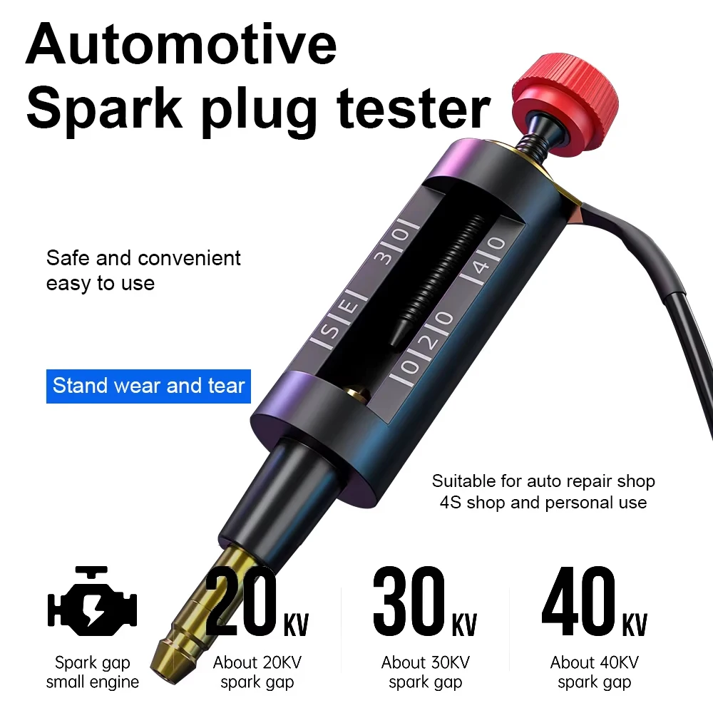 2PCS Spark Plug Tester Adjustable Ignition Coil Diagnostic Tool for Cars Motorcycles Engines Testing Ignition Spark Test Tool