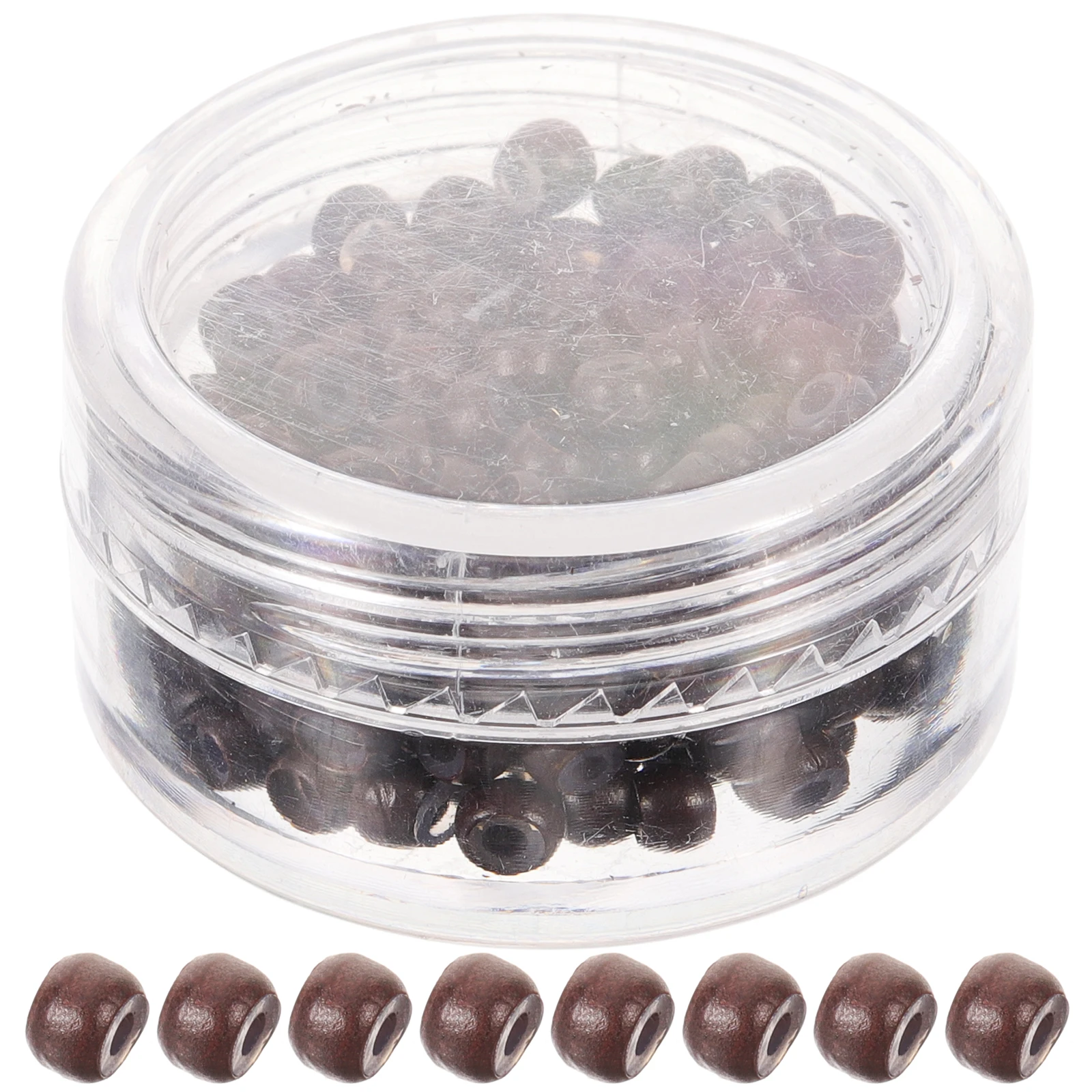 

Hair Extension Beads 25x15mm Brown Silicone Braiding Rings for Dreadlocks DIY Women Hair Braids Accessories