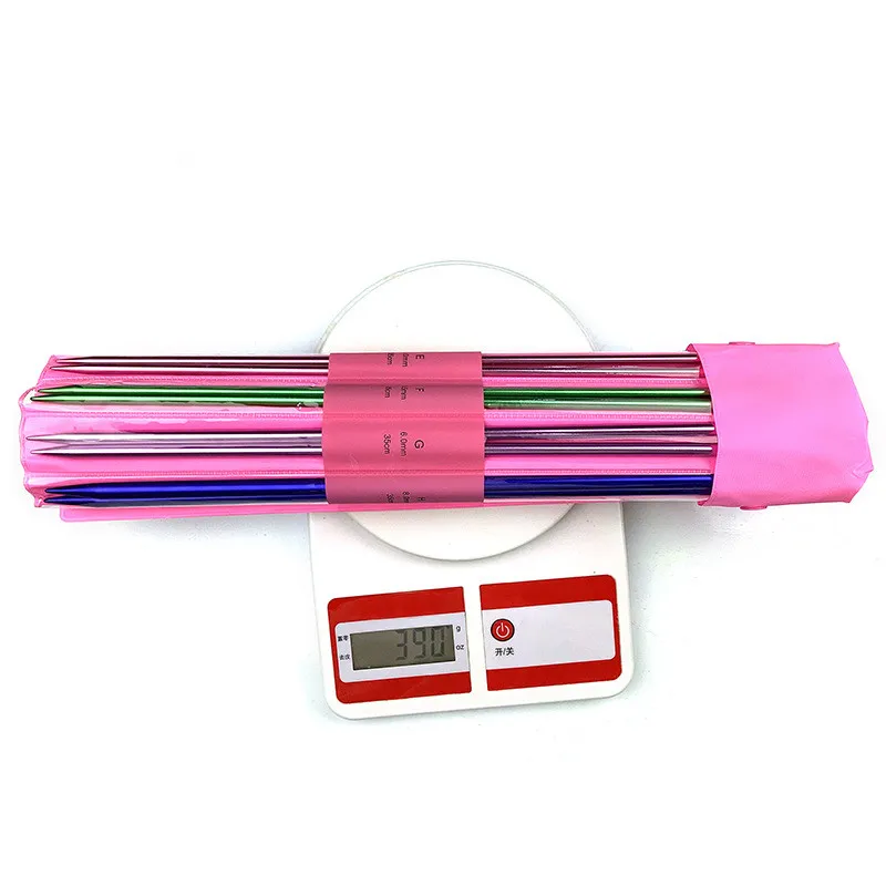 10Pairs/Set 35cm/25cm Knitting Needles Pins Straight Aluminum DIY Weaving Tool Long Sweater Scarf Needle 3.0-10mm