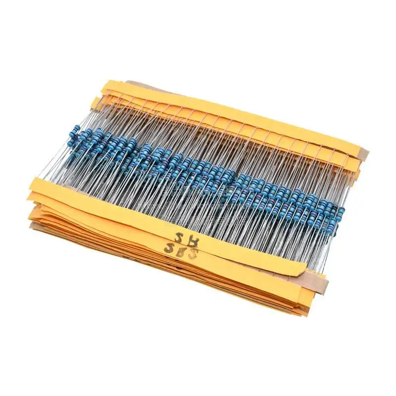 2600pcs/lot 130 Values 1/4W 0.25W 1% Metal Film Resistors Assorted Pack Kit Set Lot Resistors Assortment Kits Fixed resistor