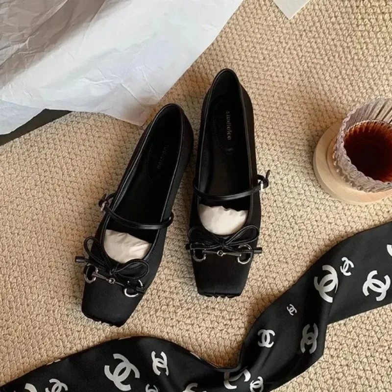 

Женская обувь в стиле ретро, новая мода, туфли Мэри Джейн с квадратной головкой, повседневная обувь на плоской подошве во французском стиле для женщин, дизайнерская обувь Zapatos Mujer