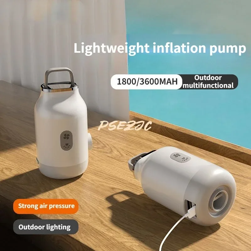 Car Inflation Pump Mini Portable Outdoor Power Bank Lighting Dual Purpose Campsite Light Outdoor Air Cushion Inflation Cylinder