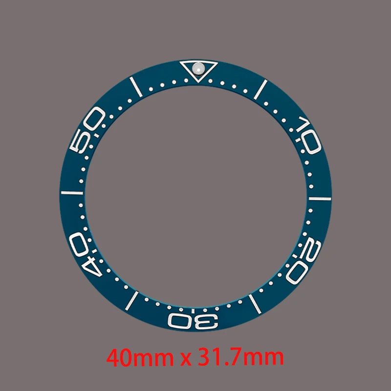 40 مللي متر x 31.7 مللي متر مشطوف السيراميك الحافة إدراج حلقة يناسب 42 مللي متر إلى 44 مللي متر الغوص GMT يخت البحر DwellerWatch حالات ساعة حلقة اكسسوارات