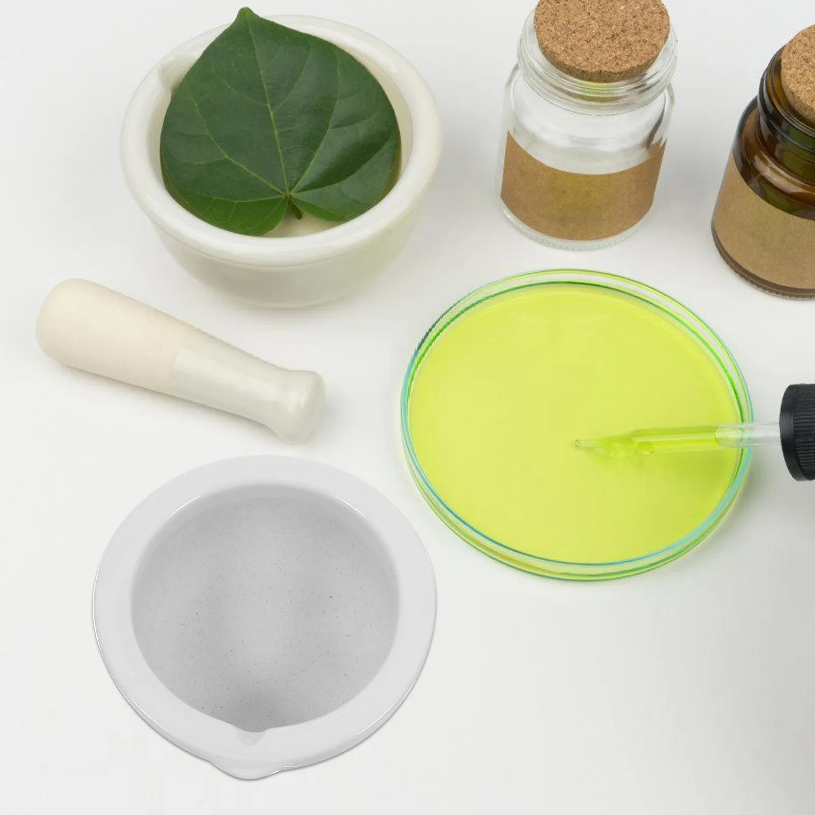 

1Set Ceramic Mortar and Pestle Set Lab Precision Grinding Bowls for Medicine Spices Garlic Crushing Household Kitchen Use