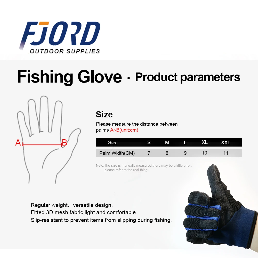 FJORD Fishing Gloves Saltwater For Man Hands Protection Breathable Outdoor Sportswear Gloves Full Finger Fishing Apparel Tackle