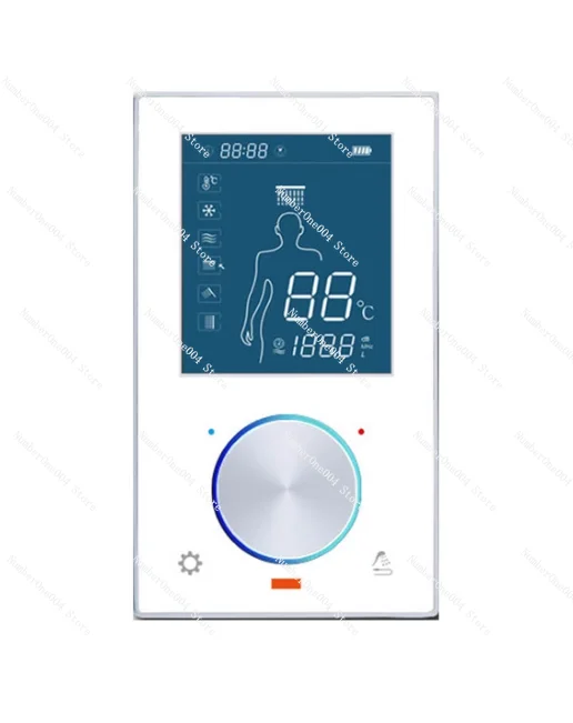 

Intelligent Electronic Thermostatic Shower Controller, Button Knob Temperature Flow Screen Control Board