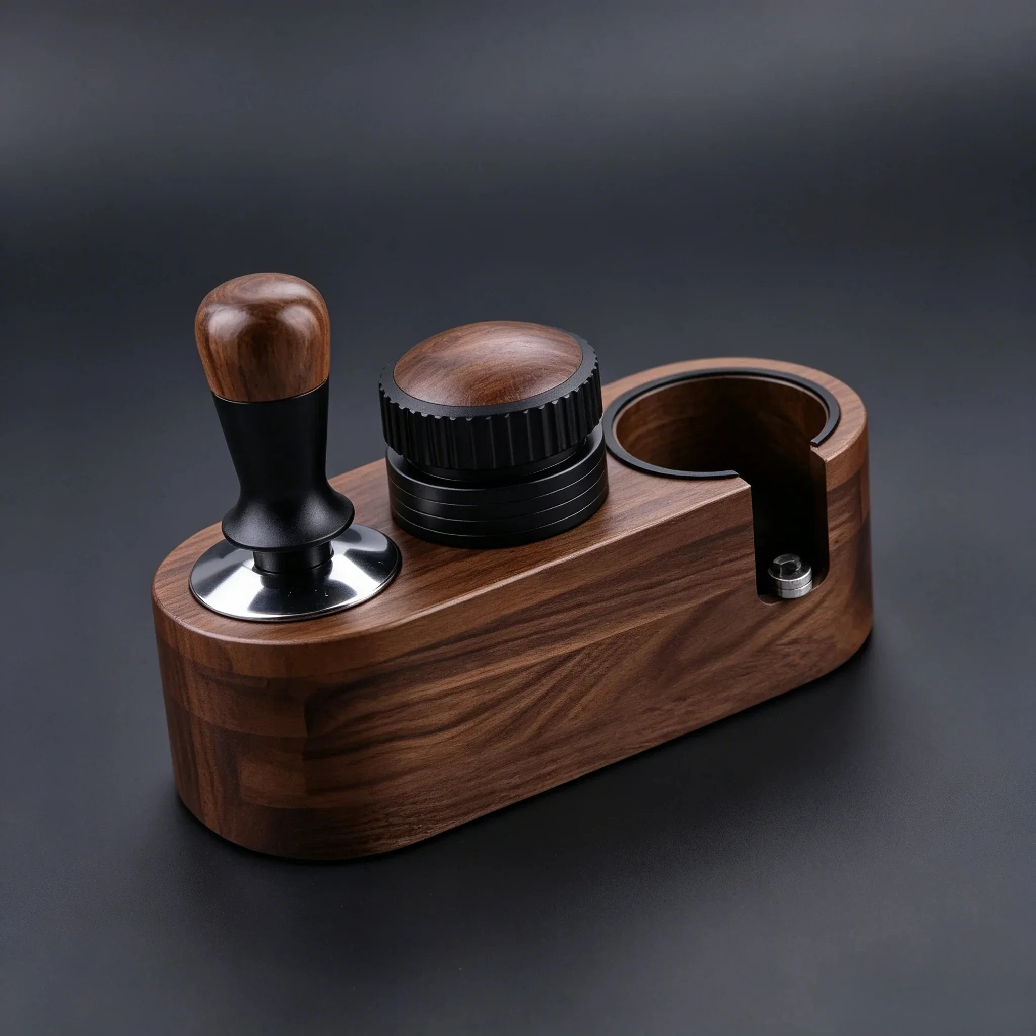 Brand New Horizontal Walnut Wood Gravity 3Pcs Set 49mm 51mm 54mm 58mm Suitable for Coffee Machine Accessories