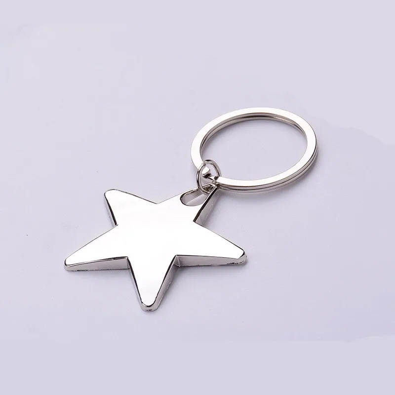 New Metal Star Keychain New Pentagram Keychain Charm Car Keyring Party Gift Jewelry