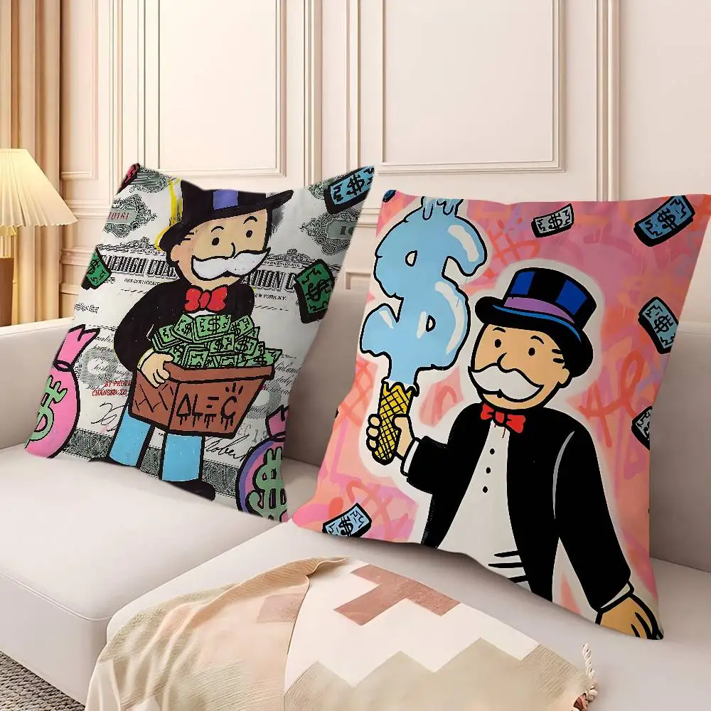 

Cartoon M-Monopoly Pillowcase Toon Gift Cushion Cover Bedroom Home Sofa Chair Seat Decor Pillow Case