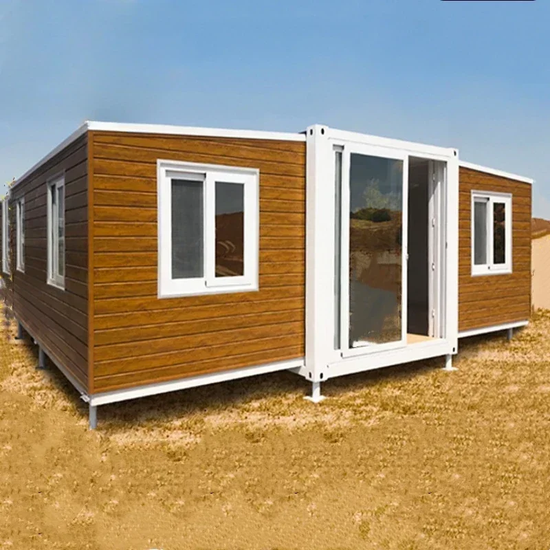 Tiny Home 13x20ft,Expandable House with 3 Bedroom,1 Full Equiped Bathroom and Kitchen,Prefabricated Container House