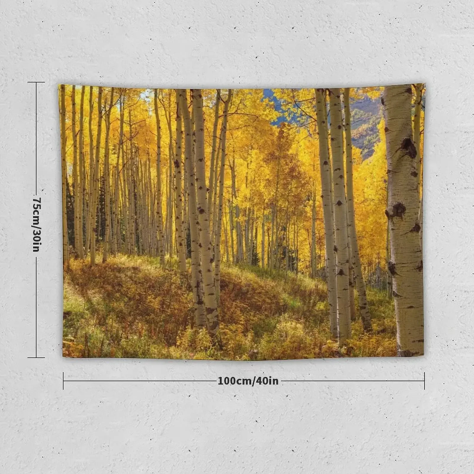 Autumn Aspen Forest Aspen Colorado Panorama Tapestry Home Decorations Room Decor Korean Style Wall Carpet Tapestry