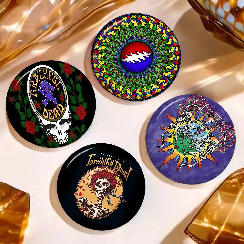 Band G-Grateful Dead Psychedelic Rock Brooches Soft Button Pin Silly Gnarpy on A Skateboard Meme Badge Gamer Collection Gifts