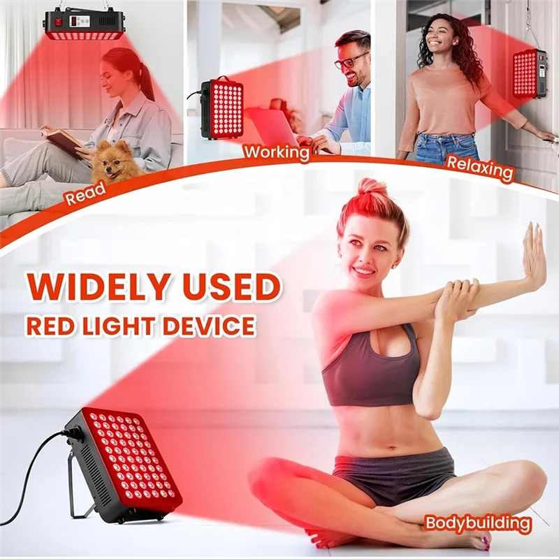 【PLAISIR】듀얼 칩 LED 60개 바디 레드 라이트 테라피 패널, 근적외선 라이트 테라피 300W 파워 디바이스 바디용 이상적