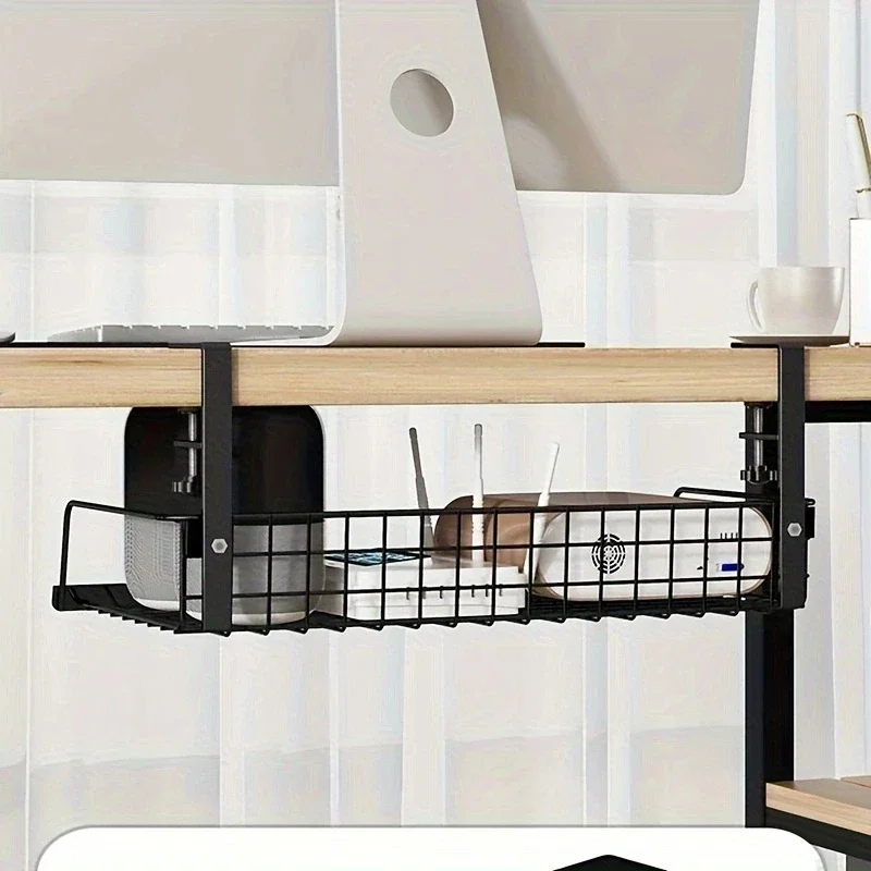 Under Desk Cable Management Tray No Drill Steel Desk Cable Organizers Wire Management Tray Cable Management Rack - view 4
