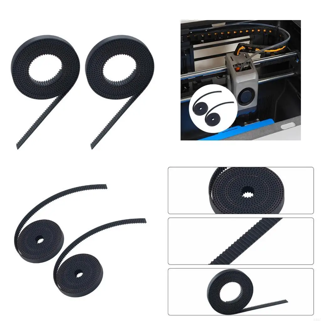 

Упаковка из 2 точных ремней из полиуретана 2GT для лабораторных осей P2S X и Y, гладкая, тихая замена печати, долговечность,