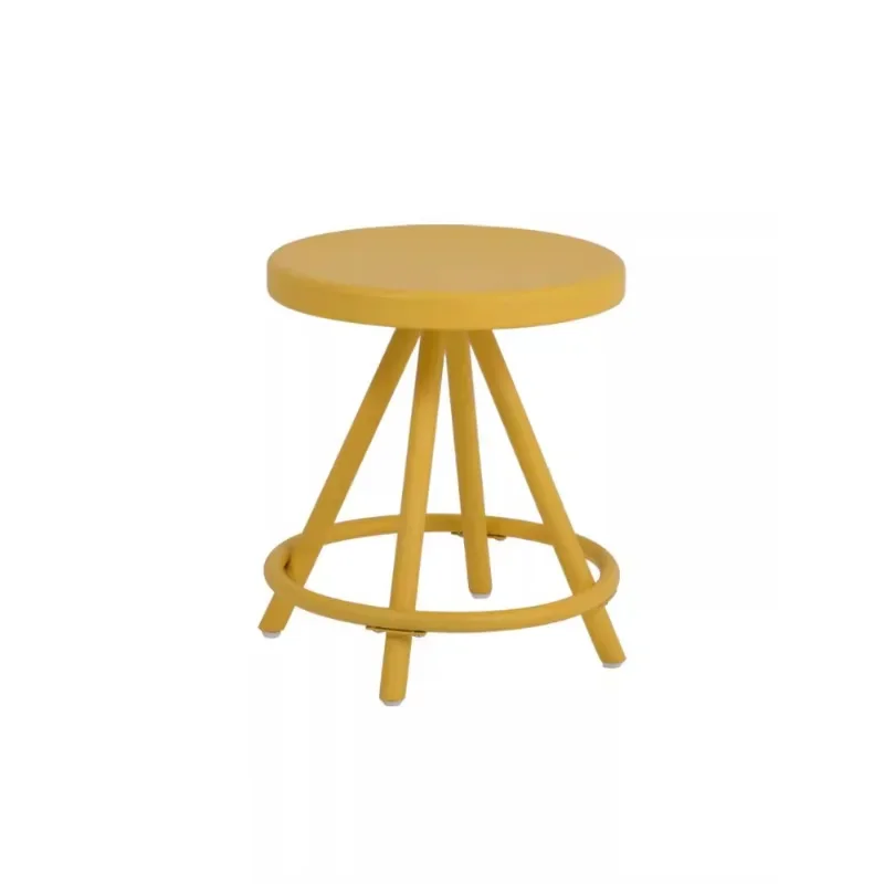 Modern minimalist home round stool net red pure iron leisure low stool orange green blue white yellow dining chair vanity chair