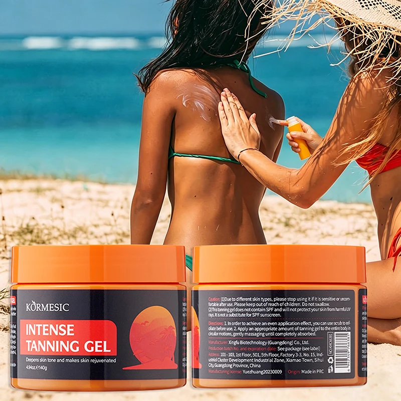 Tanning Gel Face Body Sunscreen Grapeseed Olive Oil For Long-lasting Natural Bronzer Skin Natural Summer Beach Tanning Gel