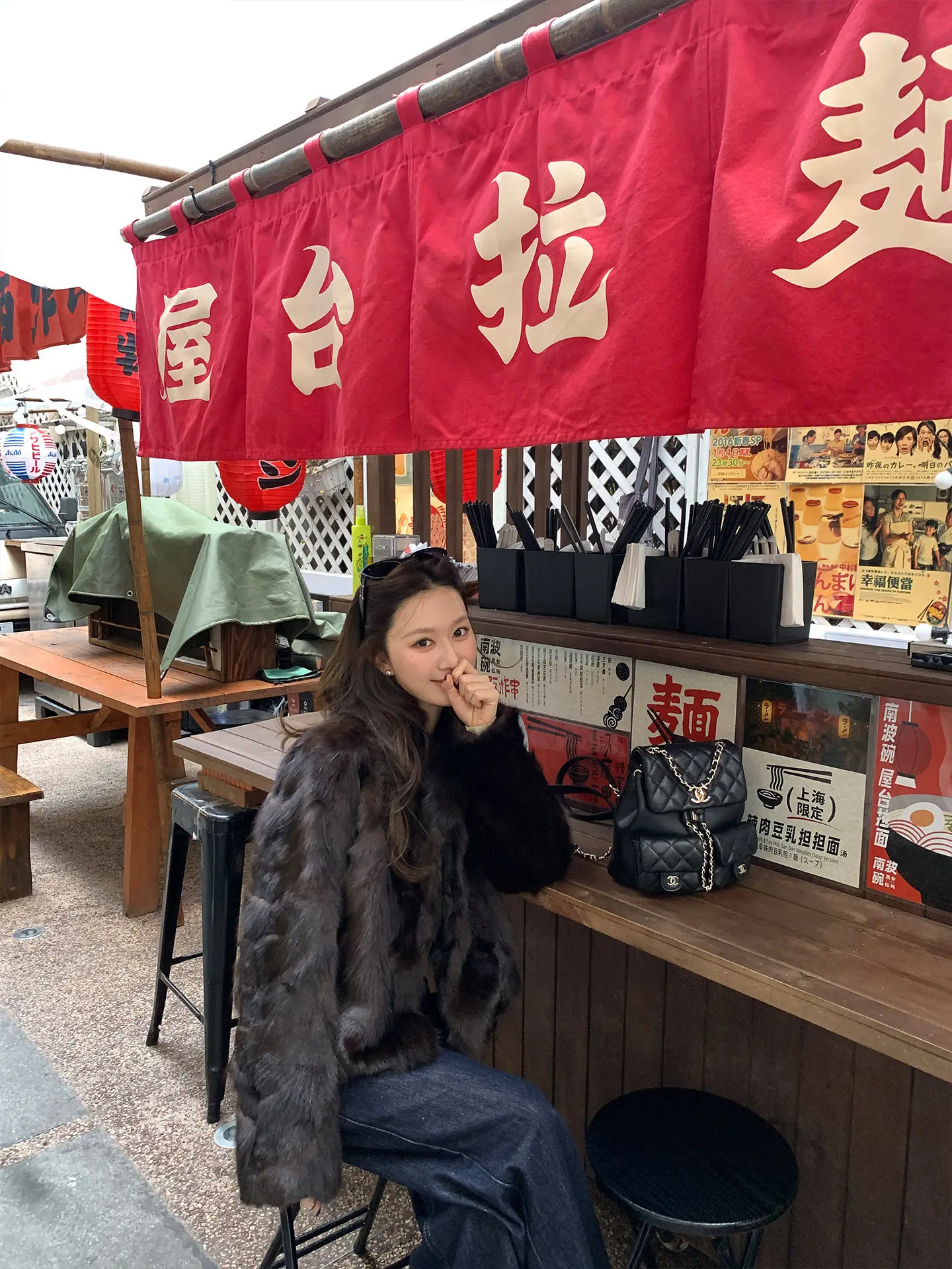BFFUR Women Fox Fur Coat Short Solid Color Stand Collar Windproof Thick Winter Fall Loose Commute Stylish Outerwear