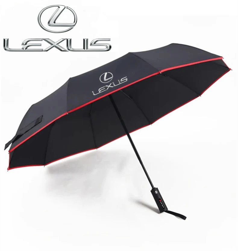 

Lexus Fsport CT200h ES GS GX IS300 LS LM LX LX470 LX570 NX RX300 RX450 UX Car Automatic Folding Windproof Sunshade Umbrella