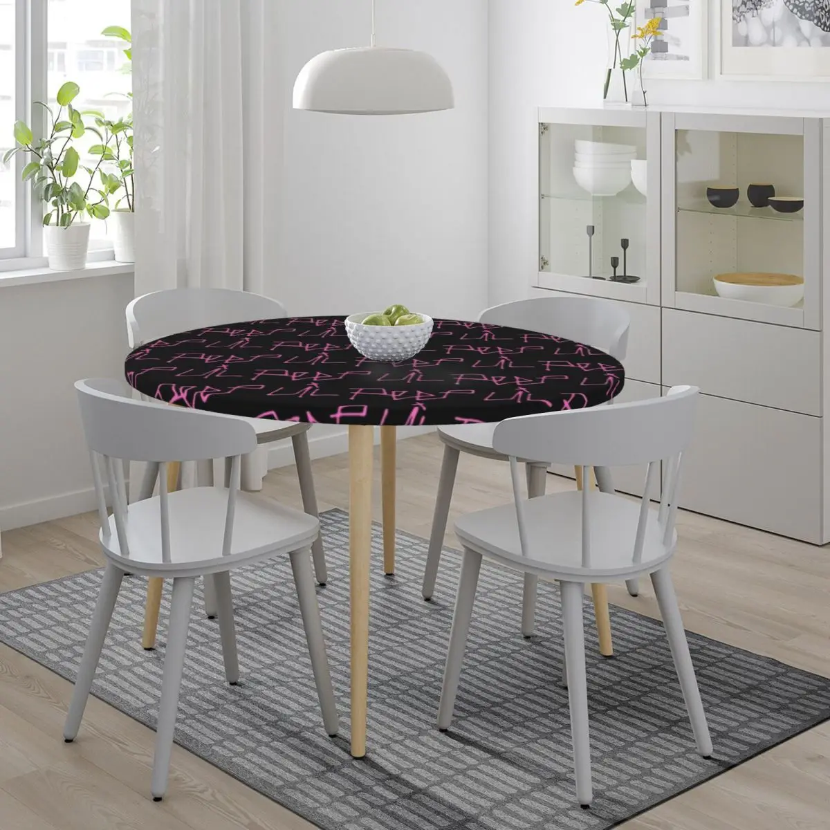Logo Lil Peep Waterproof Round Tablecloth Oilproof Table Cloth for Kitchen Events Dining Table Cover