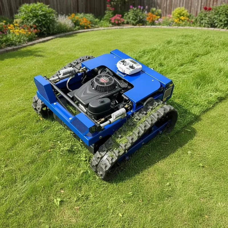 Customized Custom Remote Control Lawn Mower Mulcher 550mm 800Mm Optional Petrol Engine Zero-Turn Mowing Robot Agricultural Machi