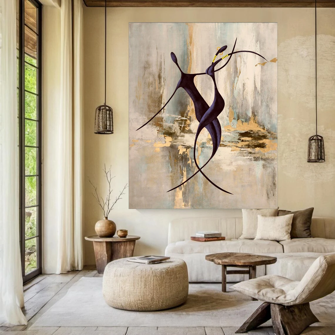 Brand Mhemyo Abstract Magic Dance Hand Painted Oil Painting On Canvas Natural Art Painting Texture Wall Art For Living Room