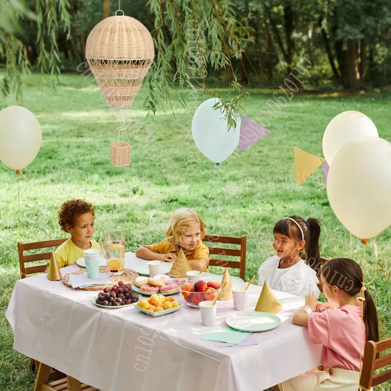 

Braided Rattan Hot Air Balloon Woven Wall Decor Kids Bedroom Home nament Photo Props Hanging Decoration