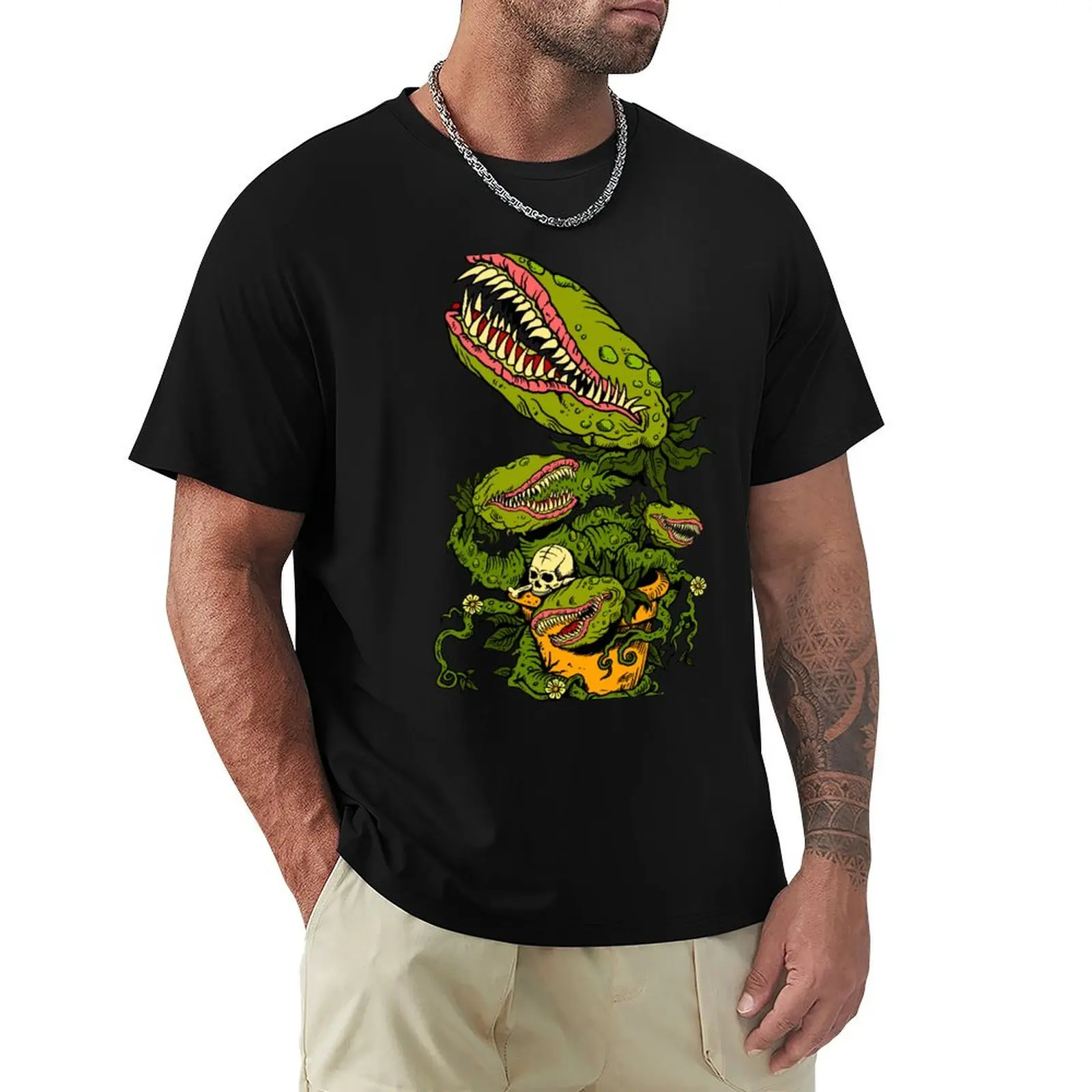 

Venus Fly Trap T-Shirt Classic Basic Casual T-Shirt