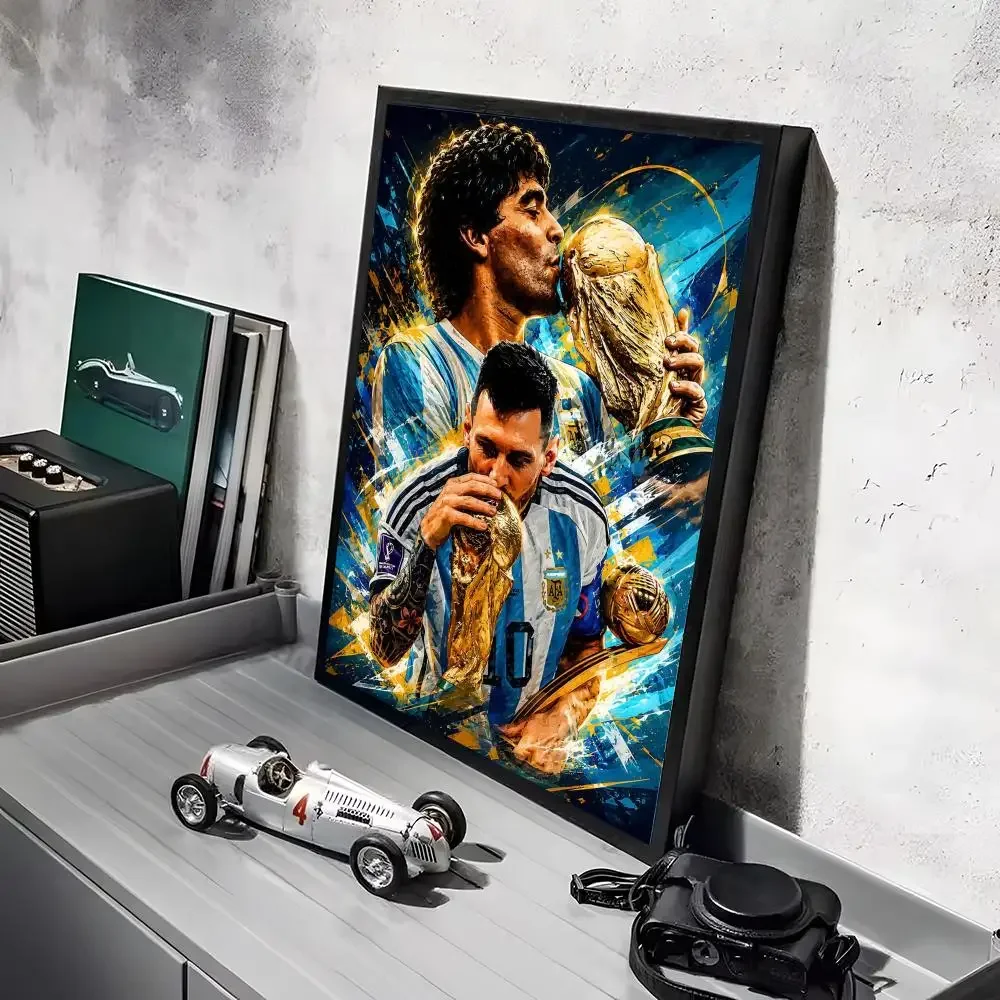 Fußballstar L-Lionel M-Messi Poster Aufkleber Wandbild Wandtattoos für Schlafzimmer Wohnzimmer Zuhause Selbstklebende Dekoration Geschenk – Detail 15