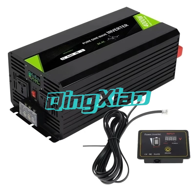 Pure Sine Wave Inverter 6000W DC To AC Power Inverter With LCD Display For Home RV Truck With USB Ports With Overload Protection