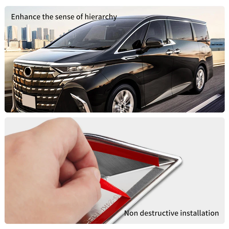 For 2023 2024 40 Series Toyota Alphard Vellfire front wing panel Decoration Accessories AH40 Upgraded Modification body parts