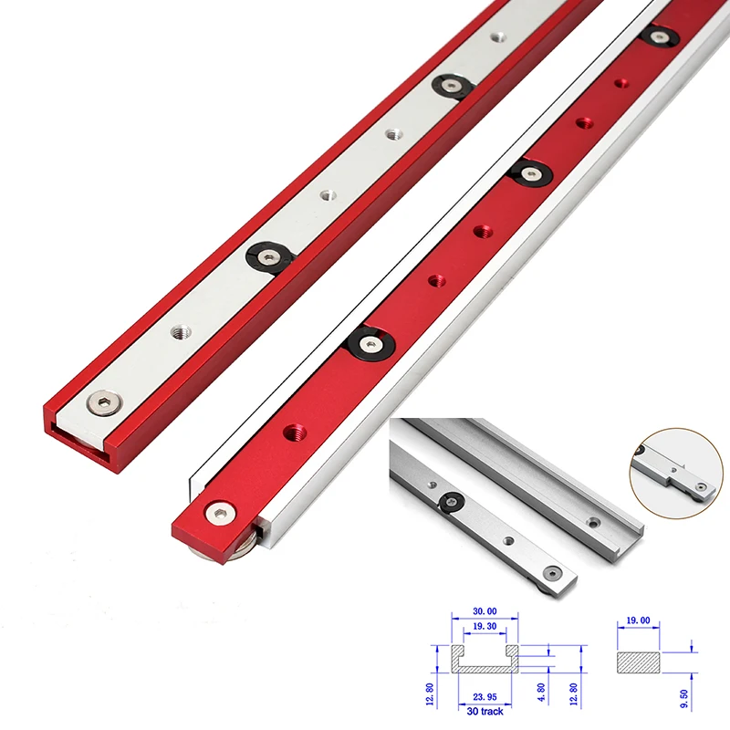 Aluminium alloy T-tracks Slot Miter Track Miter Bar Slider Table Saw Miter Gauge Rod 19/30/45Type T-Slot Woodworking Tools DIY