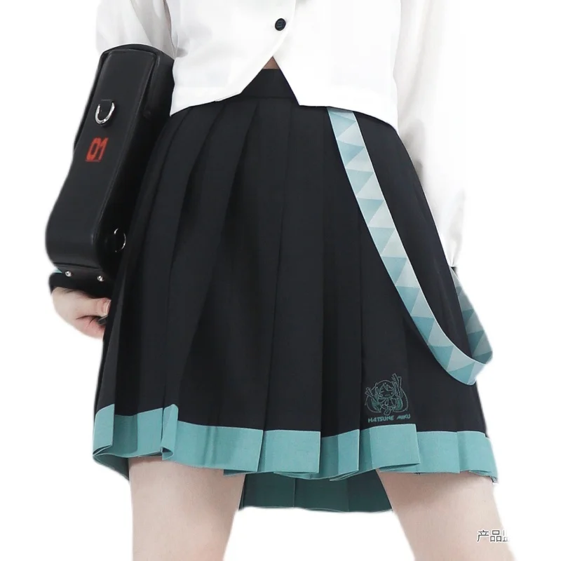 Imagem -05 - Uniforme de Escola Japonesa para Mulheres Vocaloid Miku jk Shirt Blusa Marinha Saia Curta Plissada Vestido Feminino Hatsune Cosplay Costume Tops de Marinheiro