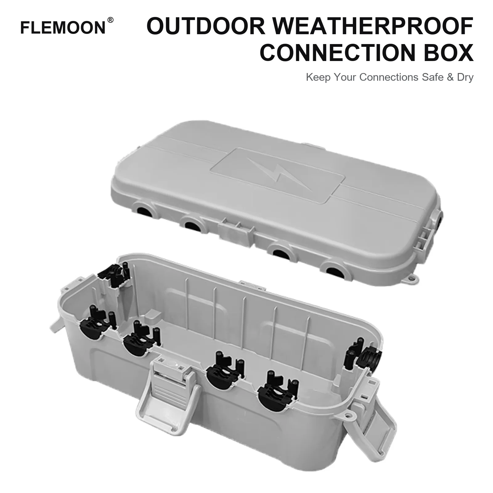 IP54 Large Waterproof Outdoor Electrical Box,Weatherproof Extension Cord Cover for Holiday Lights, Outdoor Decor and Power Cords
