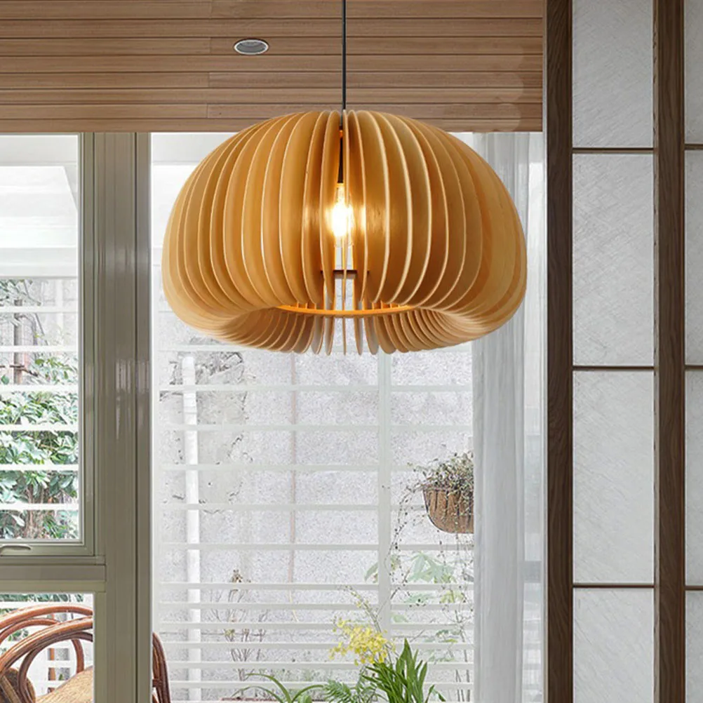 

Wooden Ch Ceiling Lamp Hanging Light Nordic Style Bedroom Living Room Kids Room Simple Pendant Lighting