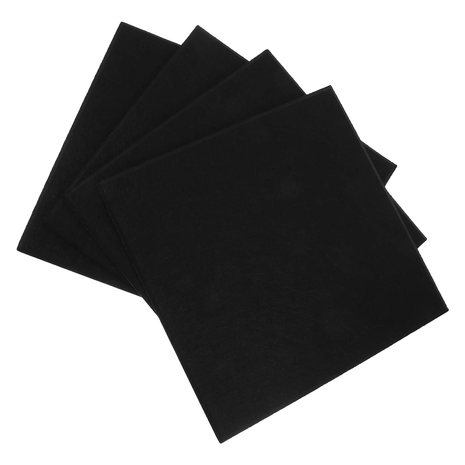 

4pcs Self-Adhesive Felt Board Tiles Soundproof Wall Decor For Home Office Classroom Desk Refrigerator Smooth Surface Felt