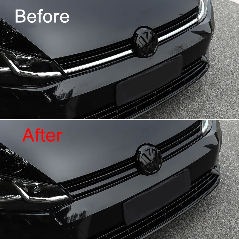 Glossy Black Front Bumper Grille Trim Grill Decoration Strip Cover for VW Golf 7 7.5 MK7 Accessories 2015 2016 2017 2018 2019