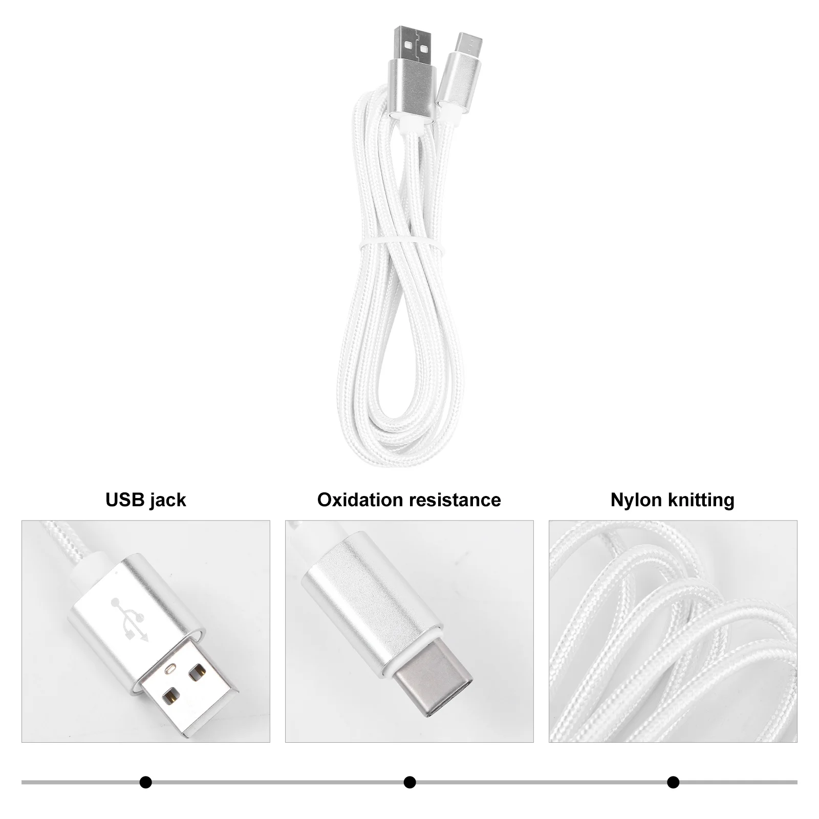

2M Type-C Data Cable Nylon Braided Usb Cable For Type-C Devices Fast Charging Compatible With Lg G6
