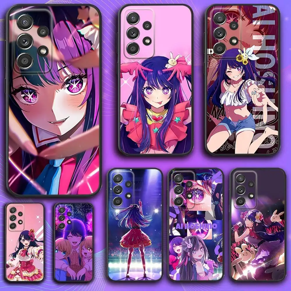 

Oshi no Ko Ai H-Hoshino Phone Case For Samsung S 25,24,23,22,30,21,10,9,Ultra,Plus,Lite,FE,4,5 G Soft Black Case