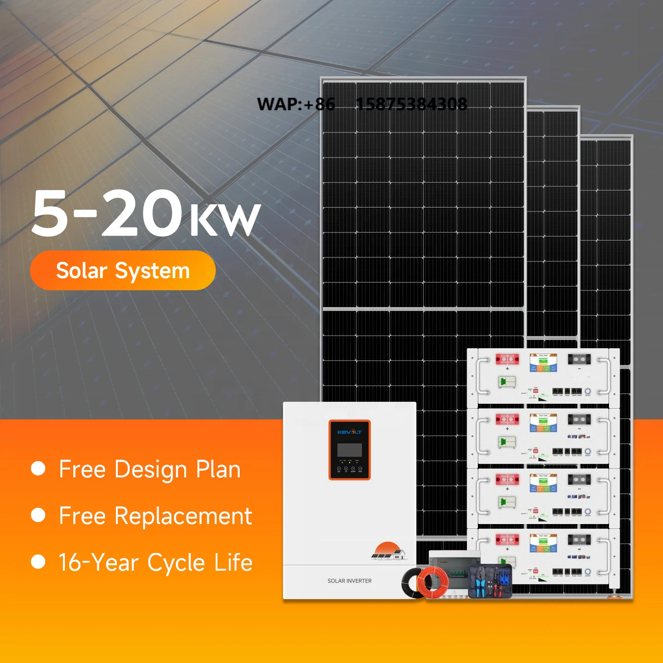 

Off Grid Solar Power Hybrid System 5kW 10kW 15kW 20kW Solar Energy Storage System for House