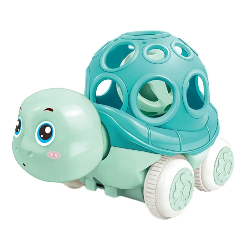 Kids Cartoon Animal Toy Mini Car Toy Friction Play Vehicle Flexible Press Go Car Set of 4 Baby Fine Motor Skill Car Toy