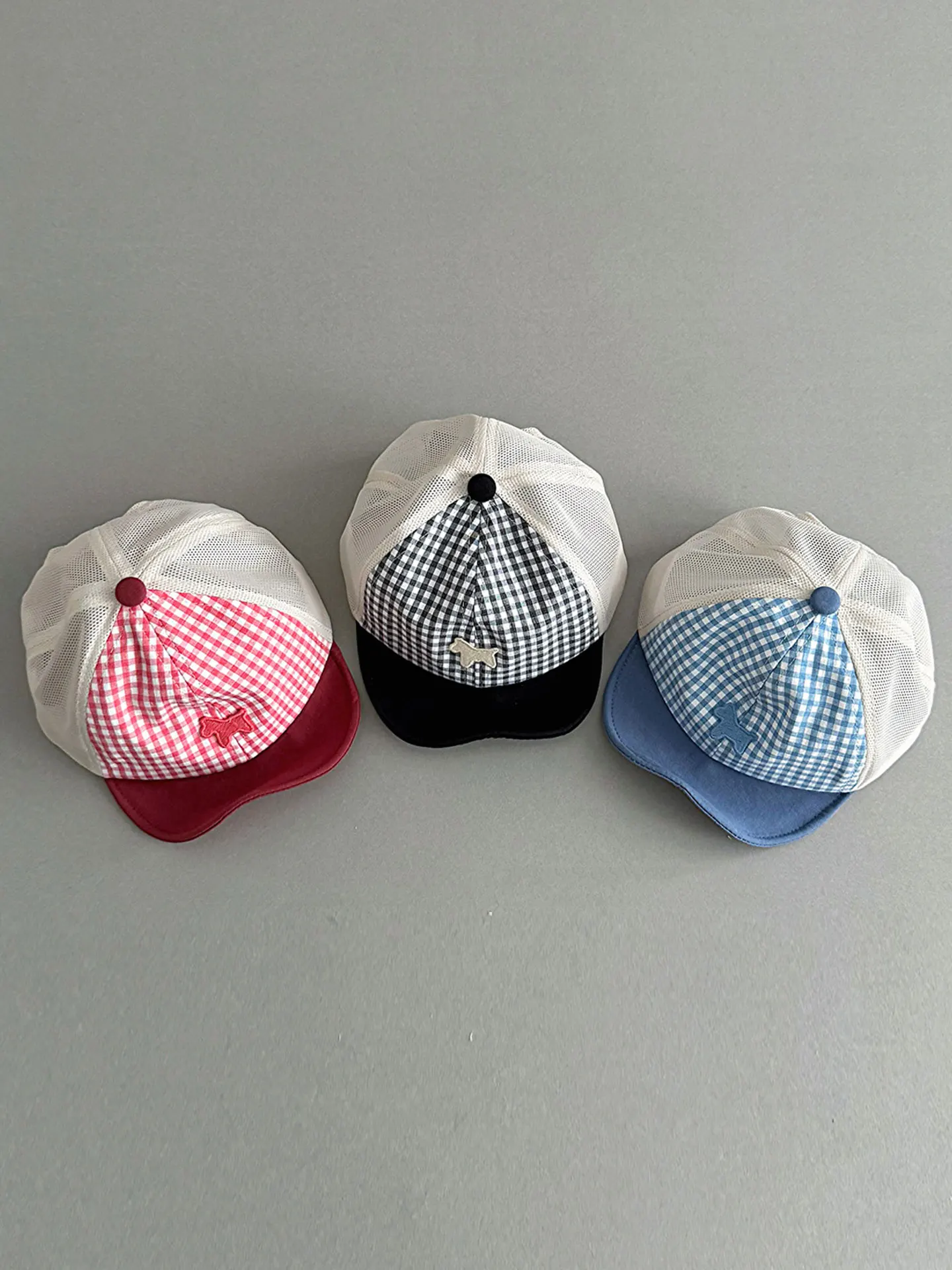 Breathable Sun Protection Children's Hat Spring Summer New Style INS Plaid Duckbill Cap for Kids Comfortable Cotton Hat