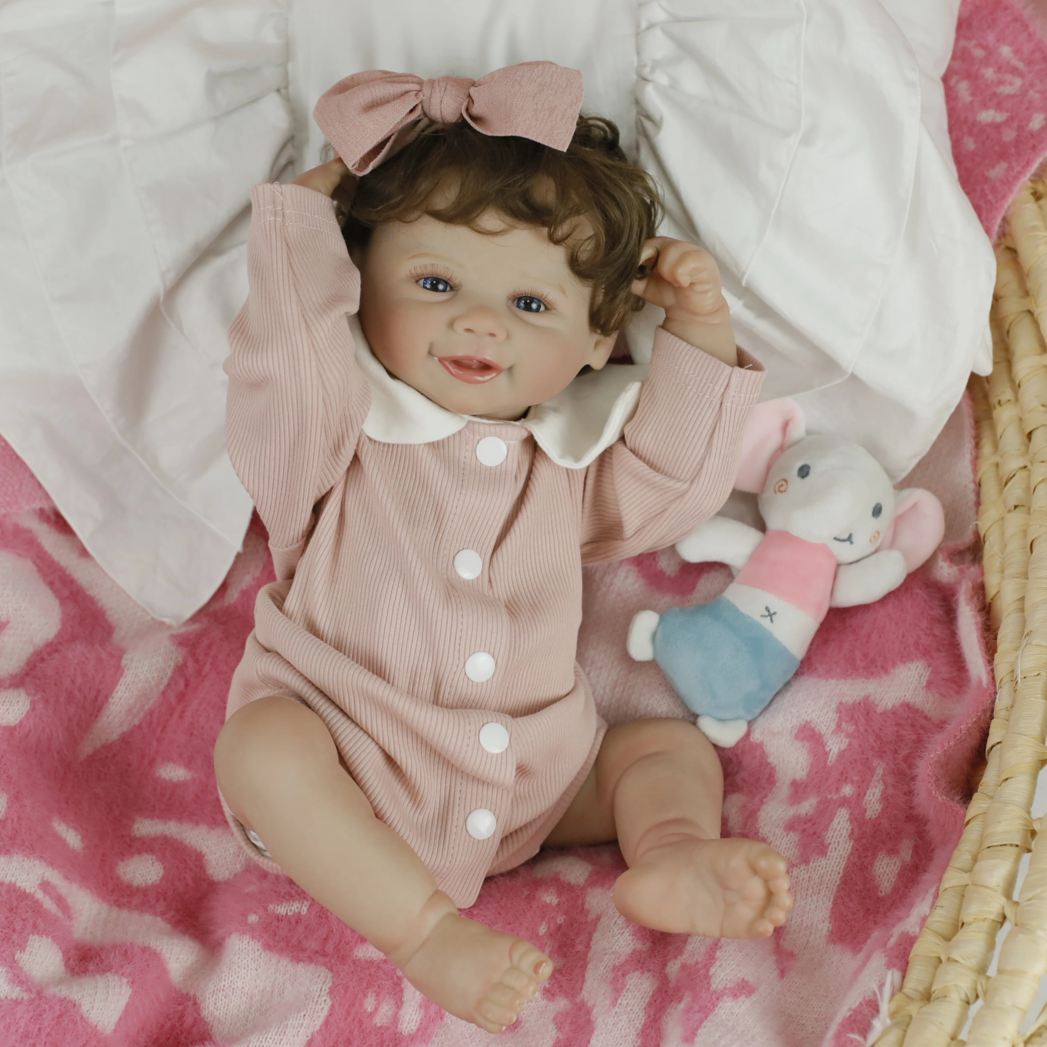 19 inch al klaar herboren pop meisje levensechte 3D huid zichtbare aderen geschilderde huid hoge kwaliteit kunstcollectie pop speelgoed geschenken