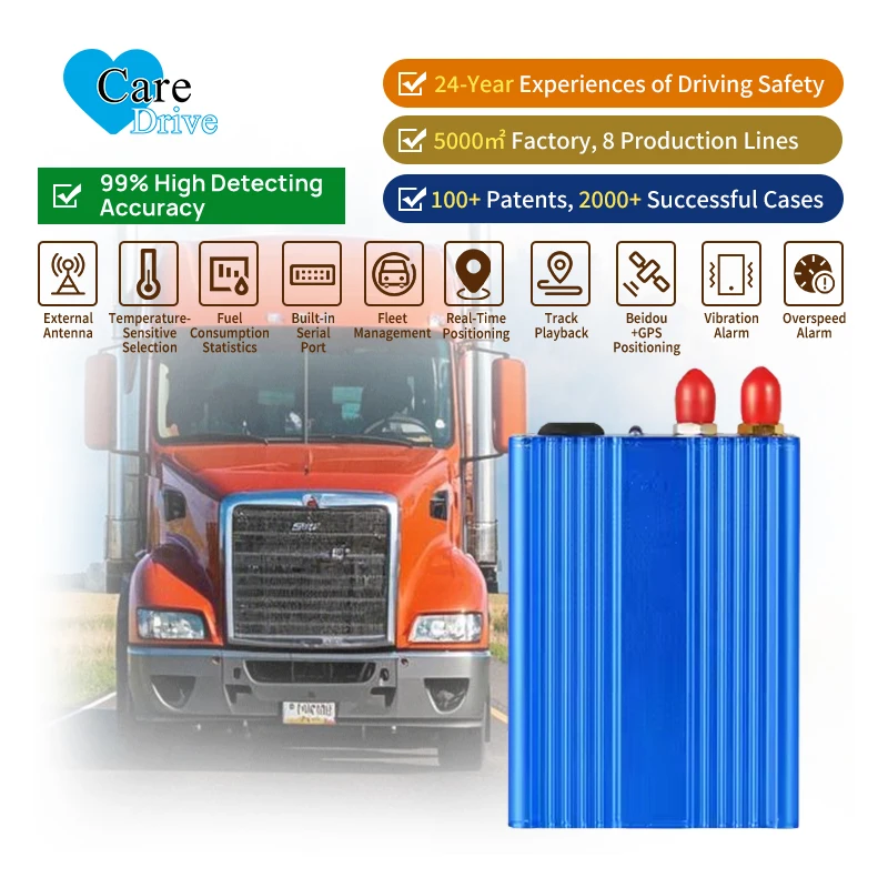 CareDrive Localizzatore GPS per veicoli remoto in tempo reale Sistema di monitoraggio della guida di sicurezza con allarme di velocità 4G 2G per caricatori di ruote