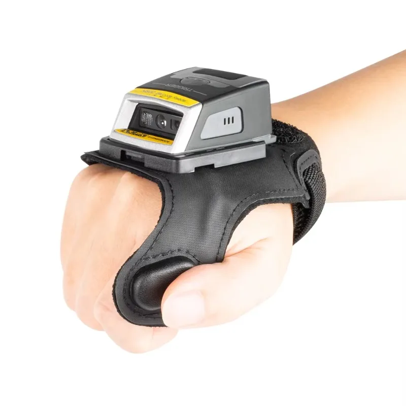 1D 2D  Wireless Mini Glove Scanner Wearable Industrial Code Reader Portable Barcode Scanner for Inventory Warehouse