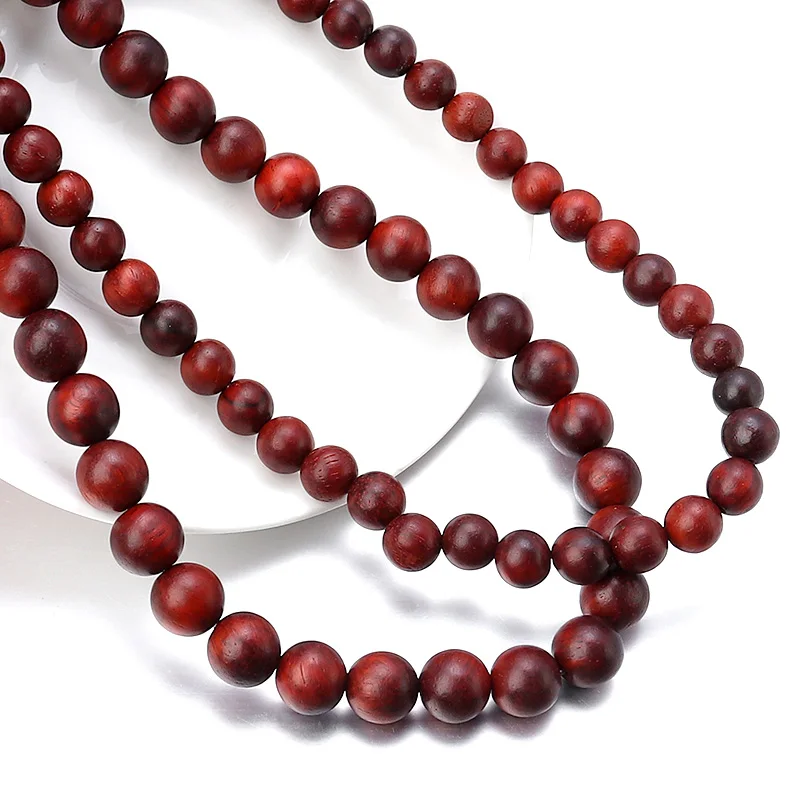 1 Strand Natural Wood Burma Rosewood Beads For Jewelry Making Buddhist Buddha Meditation Wood Prayer Bead DIY Bracelet 6-10mm